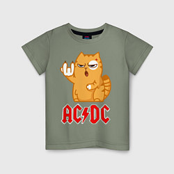 Детская футболка ACDC rock cat