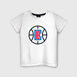 Футболка хлопковая детская Los Angeles Clippers, цвет: белый