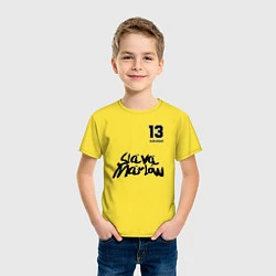 Футболка хлопковая детская Slava Marlow, цвет: желтый — фото 2