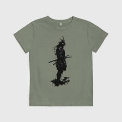 Футболка хлопковая детская Теневой самурай, цвет: авокадо