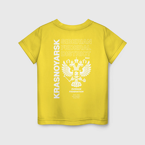 Детская футболка Красноярск EVLTN / Желтый – фото 2