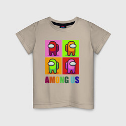 Детская футболка Among us rainbow