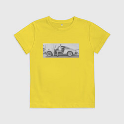 Футболка хлопковая детская Porshe, цвет: желтый