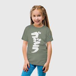 Футболка хлопковая детская Годзилла, цвет: авокадо — фото 2