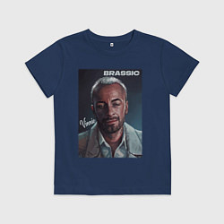 Футболка хлопковая детская Голяк Brassic Винни, цвет: тёмно-синий