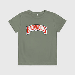 Футболка хлопковая детская BACKWOODS, цвет: авокадо