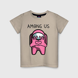 Детская футболка AMONG US - СЕРДЕЧКО
