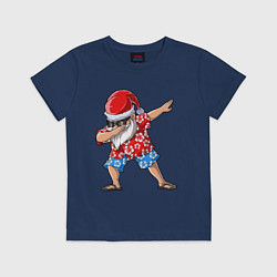 Футболка хлопковая детская Santa Dab, цвет: тёмно-синий