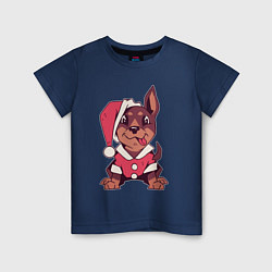 Детская футболка Рождественский пёсик