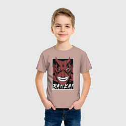 Футболка хлопковая детская Кенпачи Банкай, цвет: пыльно-розовый — фото 2
