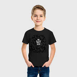 Футболка хлопковая детская No black only MCB, цвет: черный — фото 2