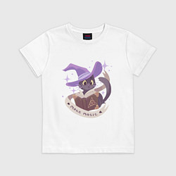 Футболка хлопковая детская Make Magic, цвет: белый