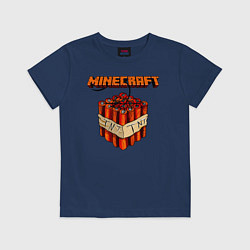 Футболка хлопковая детская Minecraft, цвет: тёмно-синий