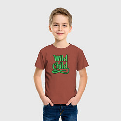 Футболка хлопковая детская Wild Child, цвет: кирпичный — фото 2