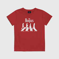 Футболка хлопковая детская The Beatles, цвет: красный