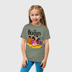 Футболка хлопковая детская THE BEATLES, цвет: авокадо — фото 2