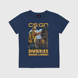 Футболка хлопковая детская CS:GO DUST 2, цвет: тёмно-синий