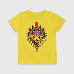 Футболка хлопковая детская Польский узор Парзеница, цвет: желтый