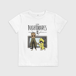 Футболка хлопковая детская Little Nightmares 2, цвет: белый