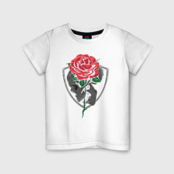 Футболка хлопковая детская Skull&Rose, цвет: белый
