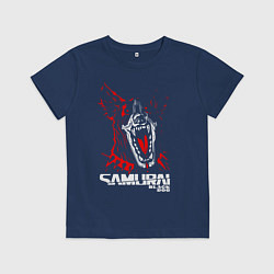 Футболка хлопковая детская SAMURAI Cyberpunk 2077, цвет: тёмно-синий