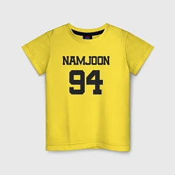 Футболка хлопковая детская BTS - Namjoon RM 94, цвет: желтый
