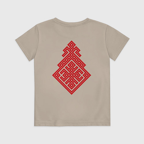 Детская футболка Славянский Оберег Макошь / Миндальный – фото 2