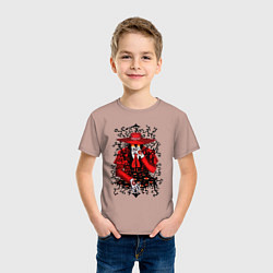 Футболка хлопковая детская Hellsing Хеллсинг, цвет: пыльно-розовый — фото 2