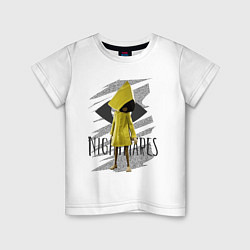 Футболка хлопковая детская Little Nightmares, цвет: белый