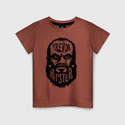 Футболка хлопковая детская TREVOR IS NOT A HIPSTER, цвет: кирпичный