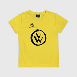 Футболка хлопковая детская Volkswagen, цвет: желтый