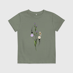 Футболка хлопковая детская Flo, цвет: авокадо