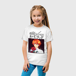 Футболка хлопковая детская The Promised Neverland Emma Z, цвет: белый — фото 2