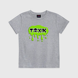 Футболка хлопковая детская Токсик toxik, цвет: меланж