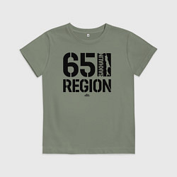 Футболка хлопковая детская Регион 65 Сахалин, цвет: авокадо