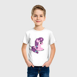 Футболка хлопковая детская Pony Pink Mammal Purple - Litt, цвет: белый — фото 2