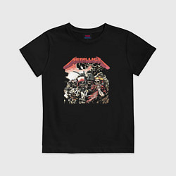 Футболка хлопковая детская METALLICA HARD ROCK, цвет: черный