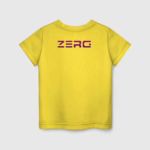 Детская футболка Zerg logo Purple / Желтый – фото 2