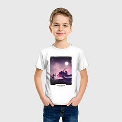 Футболка хлопковая детская Horizon fight, цвет: белый — фото 2