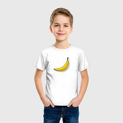 Футболка хлопковая детская Самый обычный банан, цвет: белый — фото 2