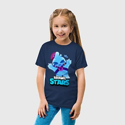 Футболка хлопковая детская Сквик Squeak Brawl Stars, цвет: тёмно-синий — фото 2