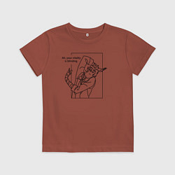 Футболка хлопковая детская Дазай Осаму Bungou Stray Dogs, цвет: кирпичный