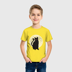 Футболка хлопковая детская Moon Cat, цвет: желтый — фото 2