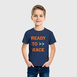 Футболка хлопковая детская KTM READY TO RACE спина Z, цвет: тёмно-синий — фото 2
