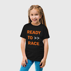 Футболка хлопковая детская KTM READY TO RACE спина Z, цвет: черный — фото 2