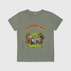 Футболка хлопковая детская Slurm team, цвет: авокадо