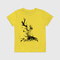Футболка хлопковая детская Черный Аста Черный Клевер, цвет: желтый