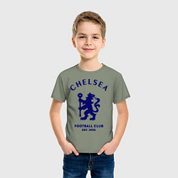 Футболка хлопковая детская Chelsea Est. 1905, цвет: авокадо — фото 2