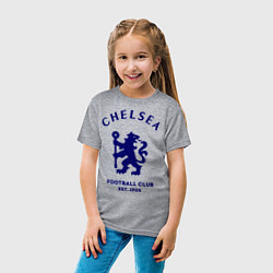 Футболка хлопковая детская Chelsea Est. 1905, цвет: меланж — фото 2