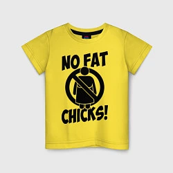 Детская футболка No fat chicks!